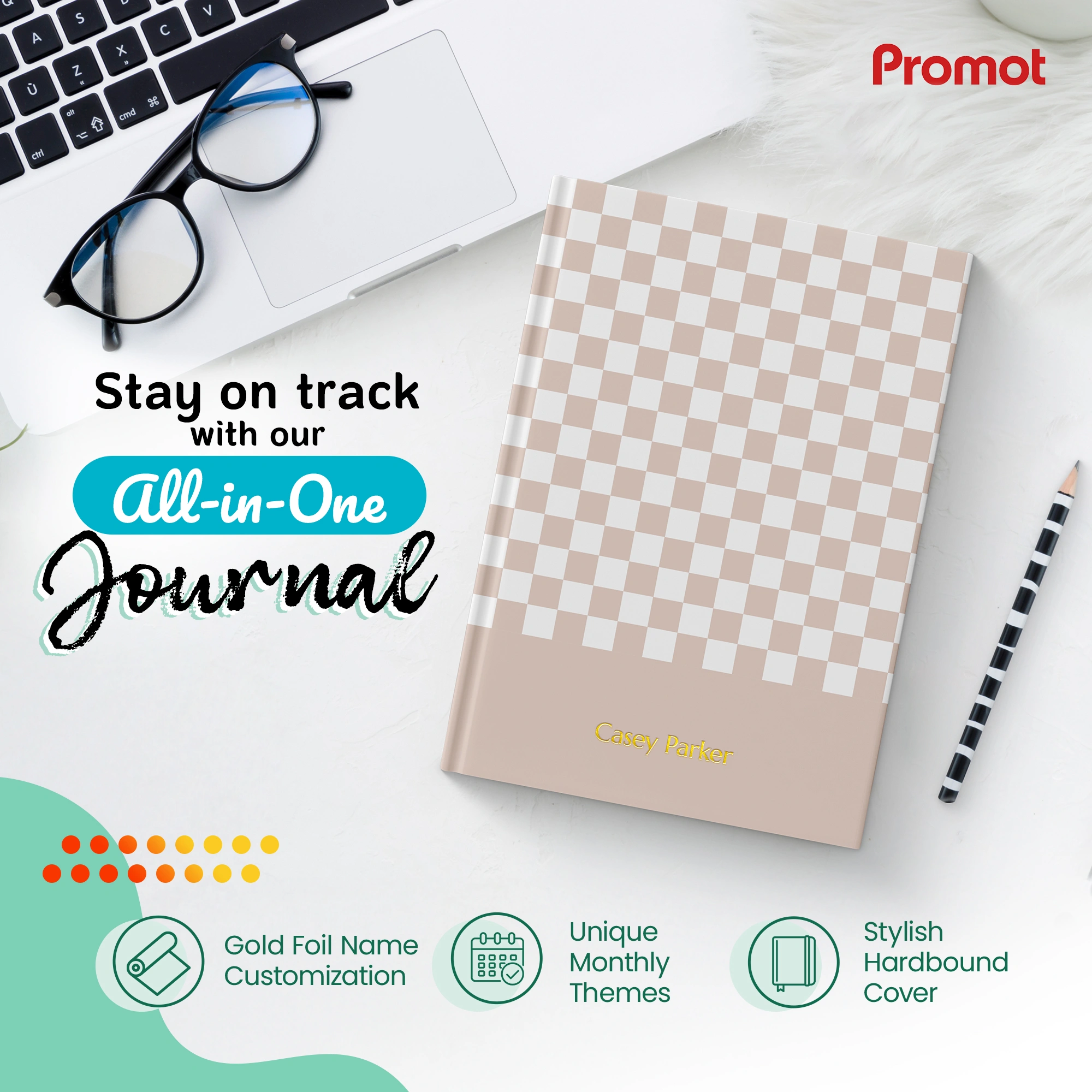 Personalized Undated Planner - Taupe hover